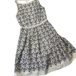 Max Studio Monochrome Floral Mini Dress